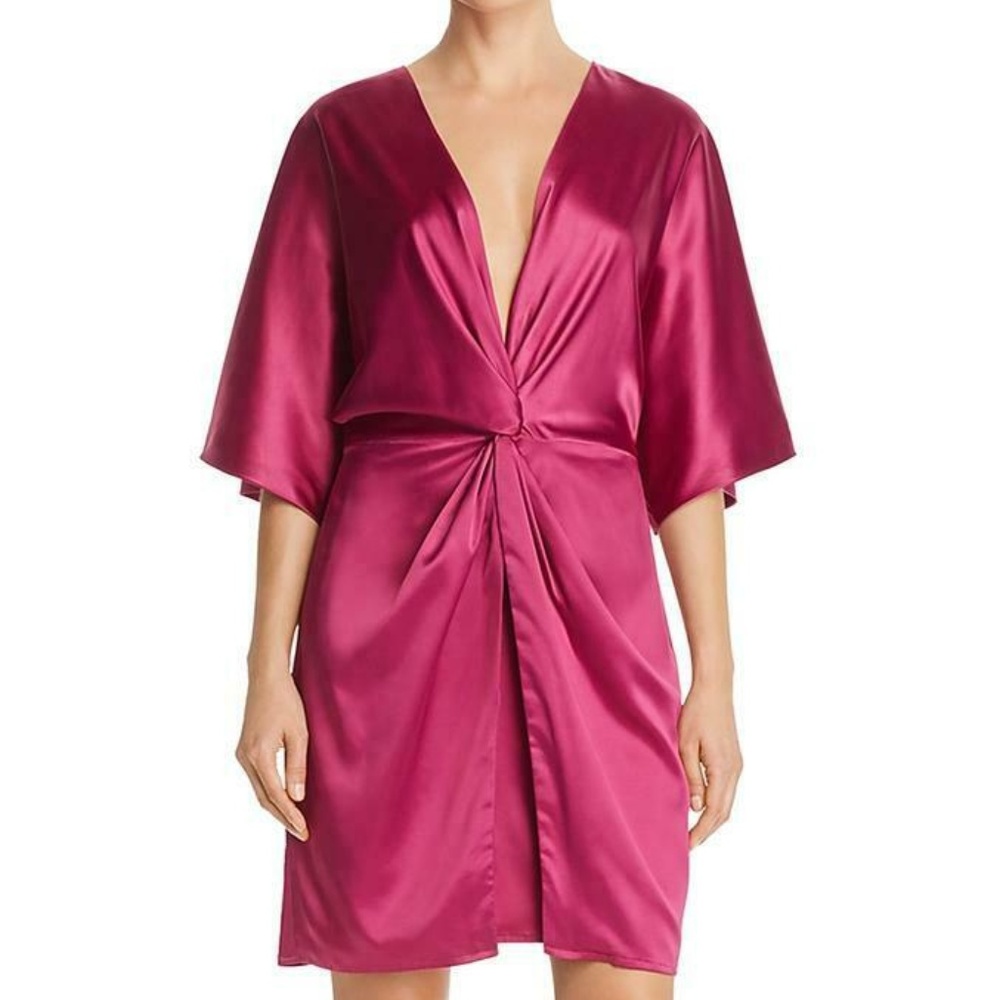 Laundry by Shelli Segal Womens Pink Satin Knot-Fro